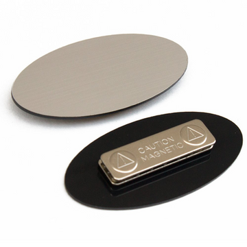 Oval Name Badge Blanks with Magnet - 10 Pack